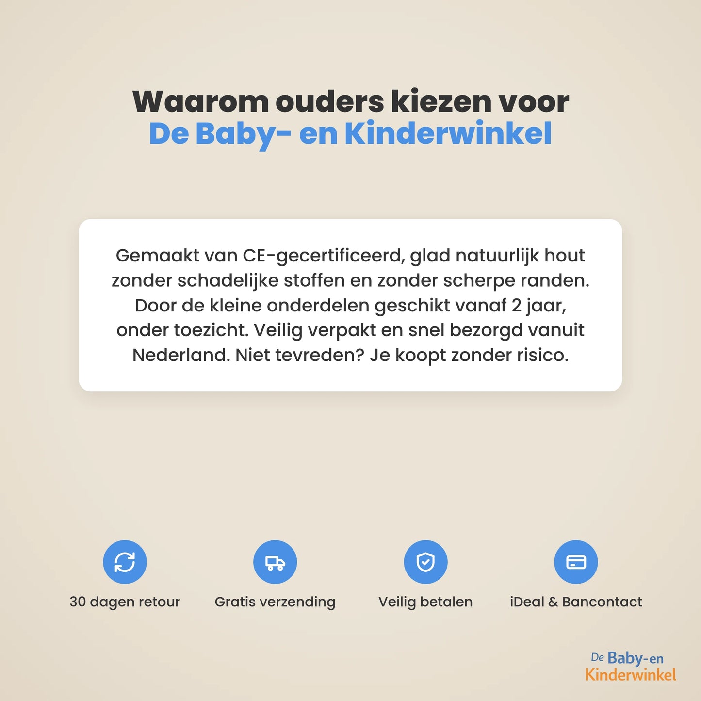WoodenMatch™: houten Montessori kleurenspel dat spelend kleuren leert (2 tot 5 jaar)