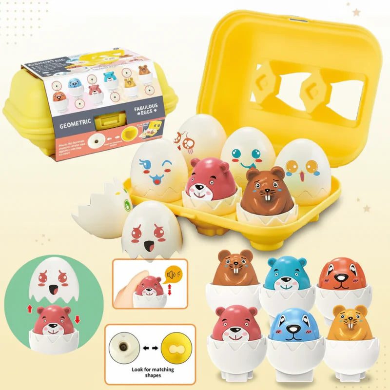 Montessori 3D Eggs Puzzle – Leuk voor Pasen - Eieren sorteerspel