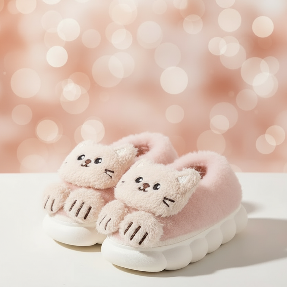 SnuggleKitty – Warmte & Veiligheid – Kinder Katten Sloffen