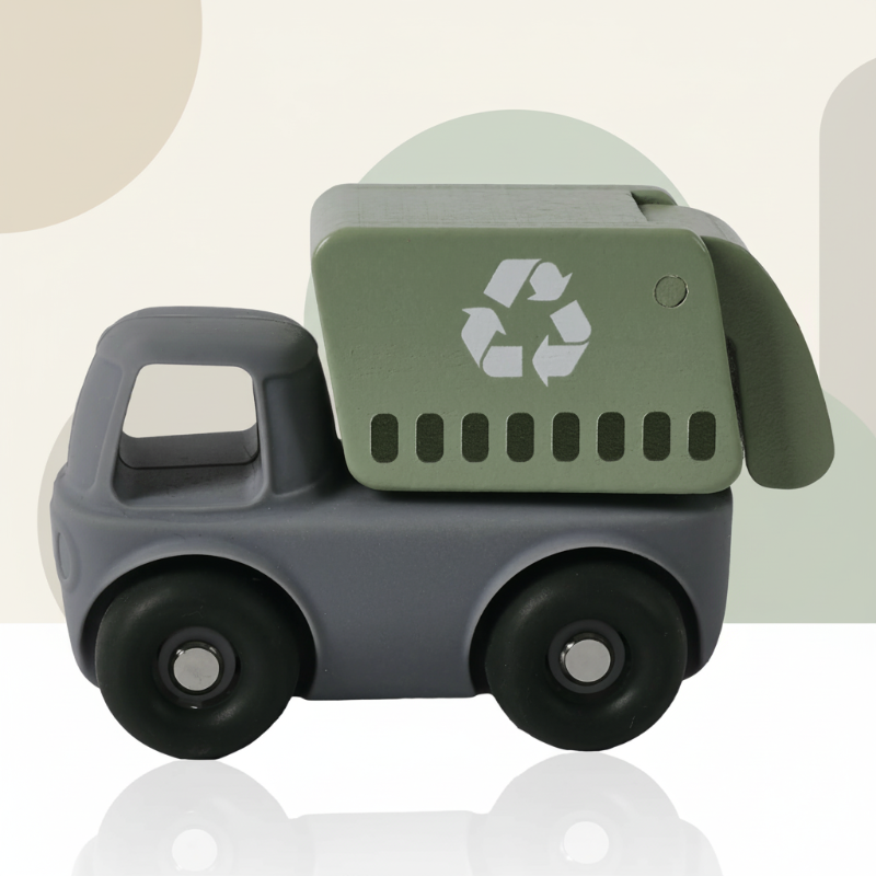 Montessori Silicone Toy Car – Veilig & Bijtvriendelijk – Siliconen Bijt Speelgoed Voertuig