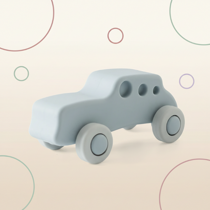 Montessori Silicone Toy Car – Veilig & Bijtvriendelijk – Siliconen Bijt Speelgoed Voertuig