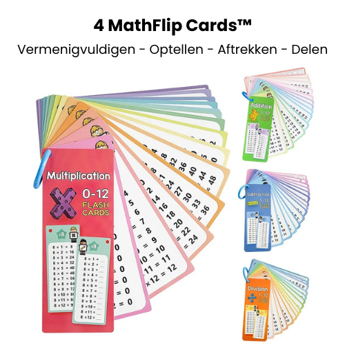 MathFlip Cards™ – Rekenen oefenen zonder scherm of papierchaos (4–8 jr)