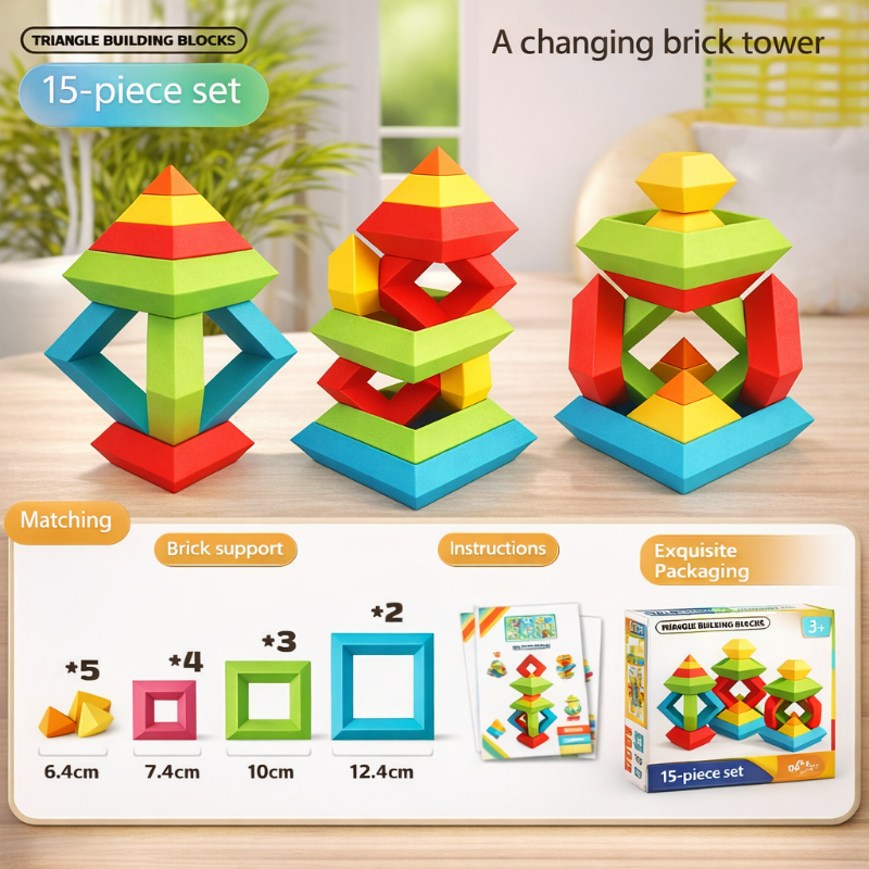 Pyramid Stacking Blocks – Motoriek & Creativiteit – Stapel Blokken Set