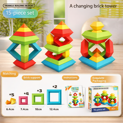 Pyramid Stacking Blocks – Motoriek & Creativiteit – Stapel Blokken Set