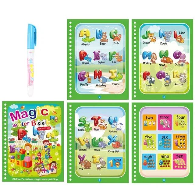 AquaDoodle Book™ herbruikbaar waterkleurboek zonder knoeien 18m - 5jr