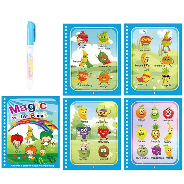 AquaDoodle Book™ herbruikbaar waterkleurboek zonder knoeien 18m - 5jr