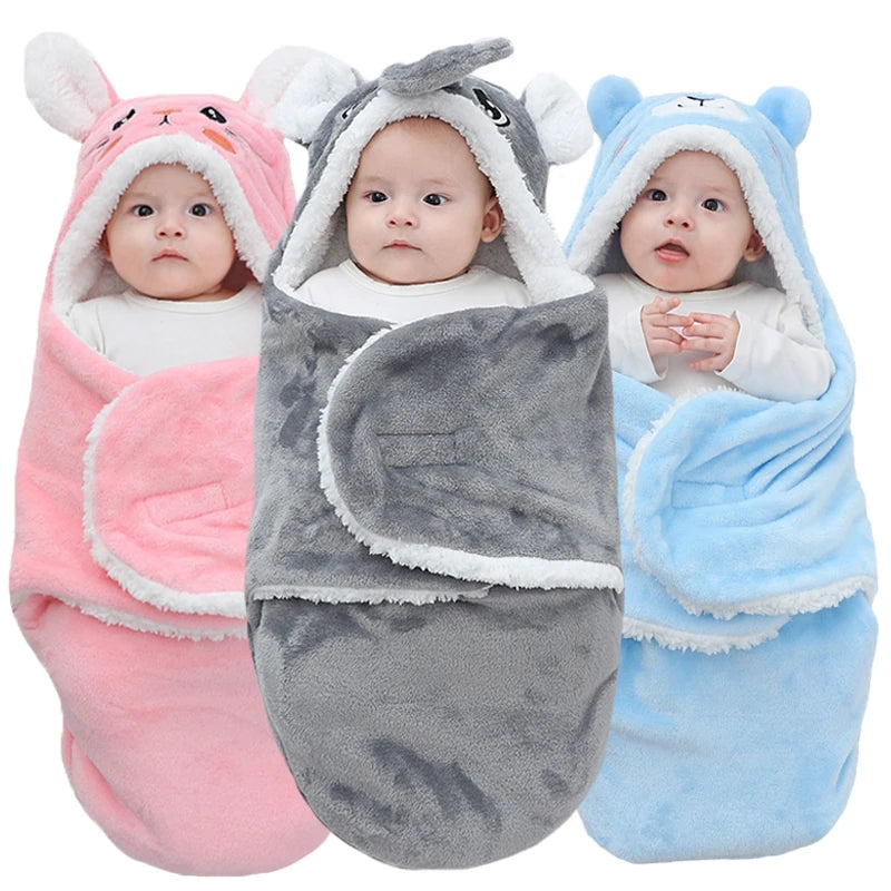 Zachte Babyslaapzakken Warme Herfst en Winter Pasgeboren Baby Wrap Dekens CartoonCocoon voor baby's Flanel Baby Sleepsack 0-9M2026-01-31 00:07:24