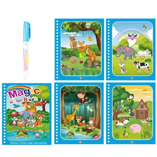 AquaDoodle Book™ herbruikbaar waterkleurboek zonder knoeien 18m - 5jr
