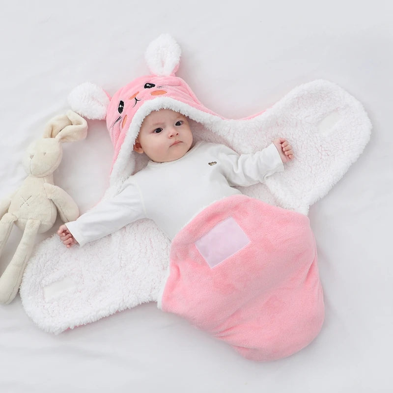 Zachte Babyslaapzakken Warme Herfst en Winter Pasgeboren Baby Wrap Dekens CartoonCocoon voor baby's Flanel Baby Sleepsack 0-9M2026-01-31 00:07:24