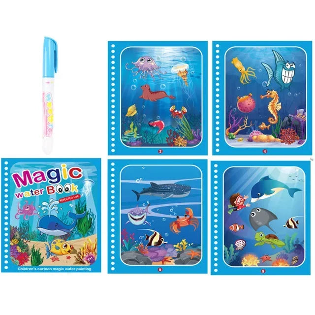 AquaDoodle Book™ herbruikbaar waterkleurboek zonder knoeien 18m - 5jr