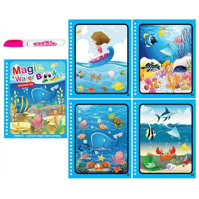 AquaDoodle Book™ herbruikbaar waterkleurboek zonder knoeien 18m - 5jr