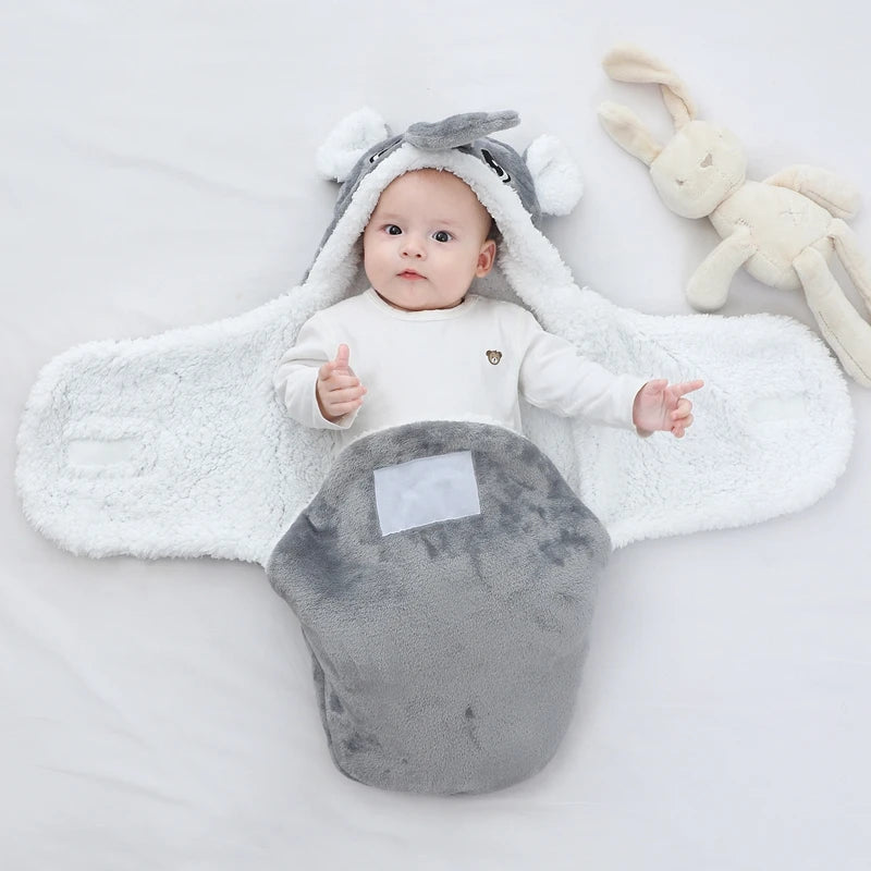 Zachte Babyslaapzakken Warme Herfst en Winter Pasgeboren Baby Wrap Dekens CartoonCocoon voor baby's Flanel Baby Sleepsack 0-9M2026-01-31 00:07:24