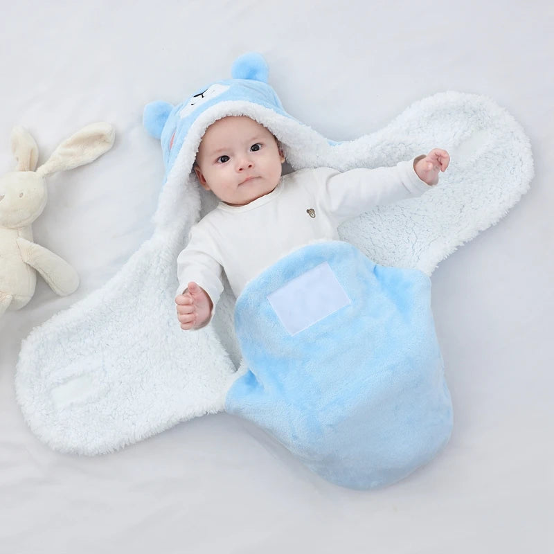 Zachte Babyslaapzakken Warme Herfst en Winter Pasgeboren Baby Wrap Dekens CartoonCocoon voor baby's Flanel Baby Sleepsack 0-9M2026-01-31 00:07:24