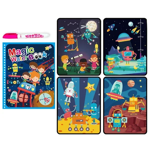 AquaDoodle Book™ herbruikbaar waterkleurboek zonder knoeien 18m - 5jr