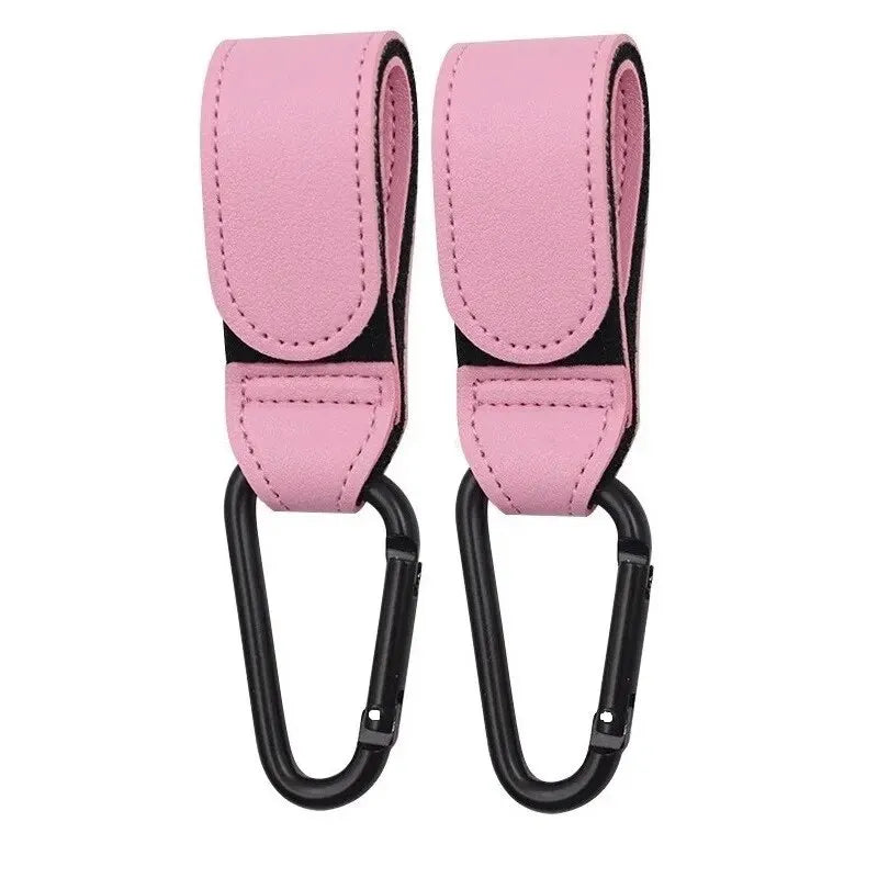 2 stuks lederen winkelwagenhaken kinderwagen haak PU verstelbare kinderwagen haak organisator luiertas hanger kinderen reisaccessoires