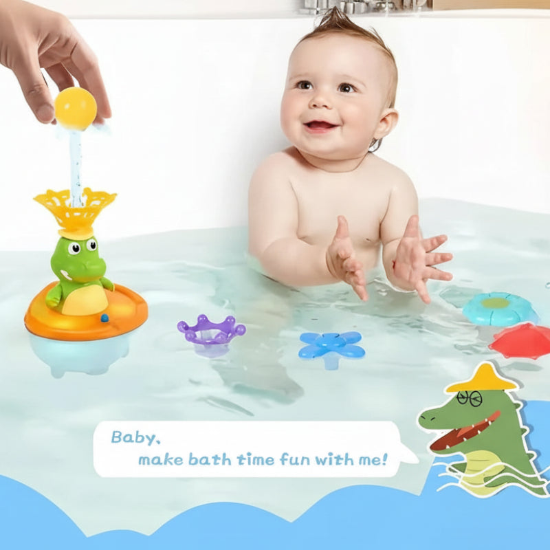 Light Up Crocodile Bath Toy – Interactief & Waterplezier – Krokodil Fontein Badspeelgoed