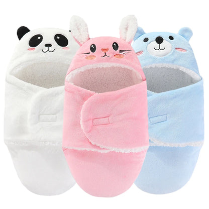 Zachte Babyslaapzakken Warme Herfst en Winter Pasgeboren Baby Wrap Dekens CartoonCocoon voor baby's Flanel Baby Sleepsack 0-9M2026-01-31 00:07:24