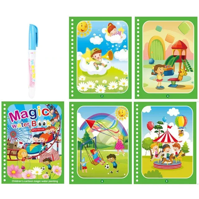 AquaDoodle Book™ herbruikbaar waterkleurboek zonder knoeien 18m - 5jr