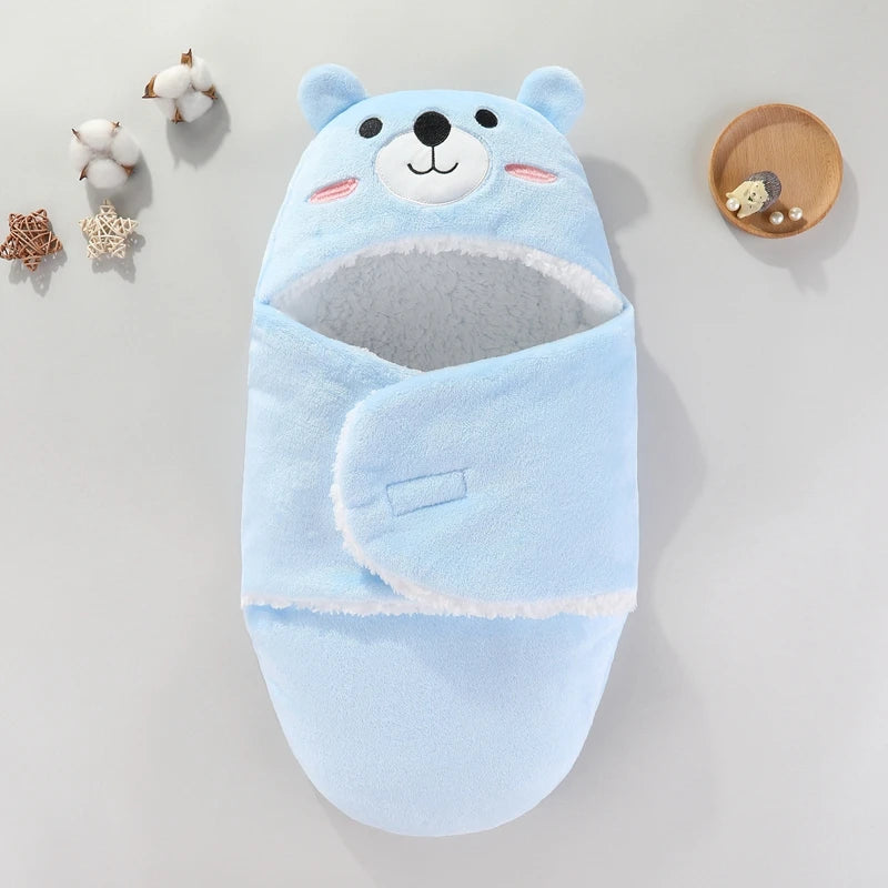 Zachte Babyslaapzakken Warme Herfst en Winter Pasgeboren Baby Wrap Dekens CartoonCocoon voor baby's Flanel Baby Sleepsack 0-9M2026-01-31 00:07:24