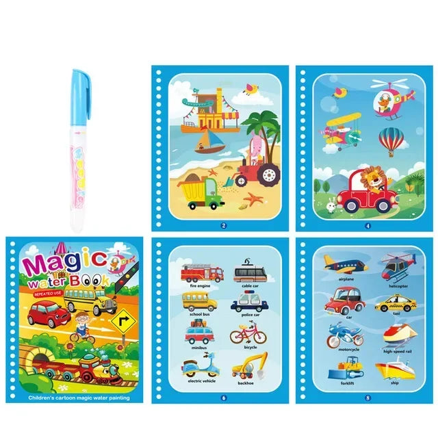 AquaDoodle Book™ herbruikbaar waterkleurboek zonder knoeien 18m - 5jr