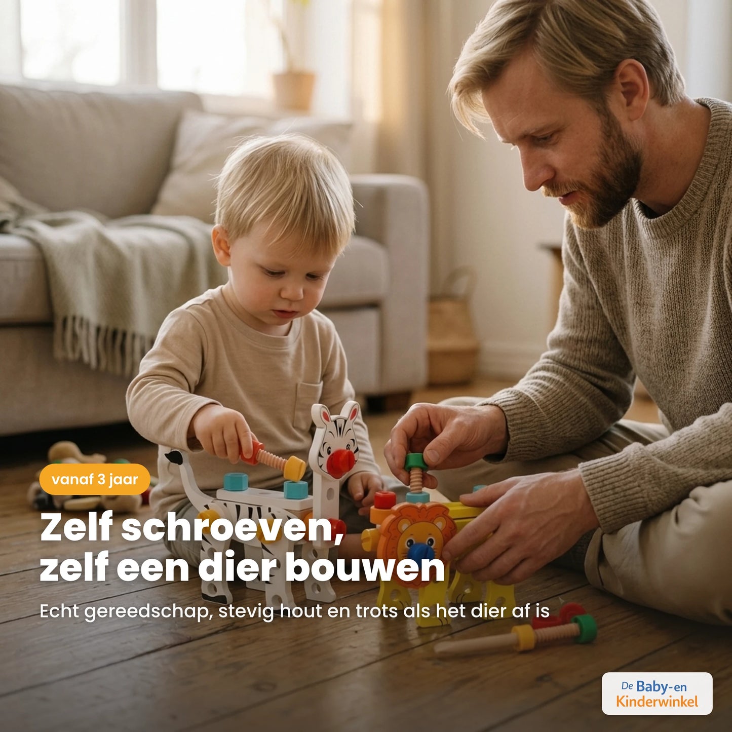 AnimalFix Houten Dieren Toolset sfeerbeeld in gebruik
