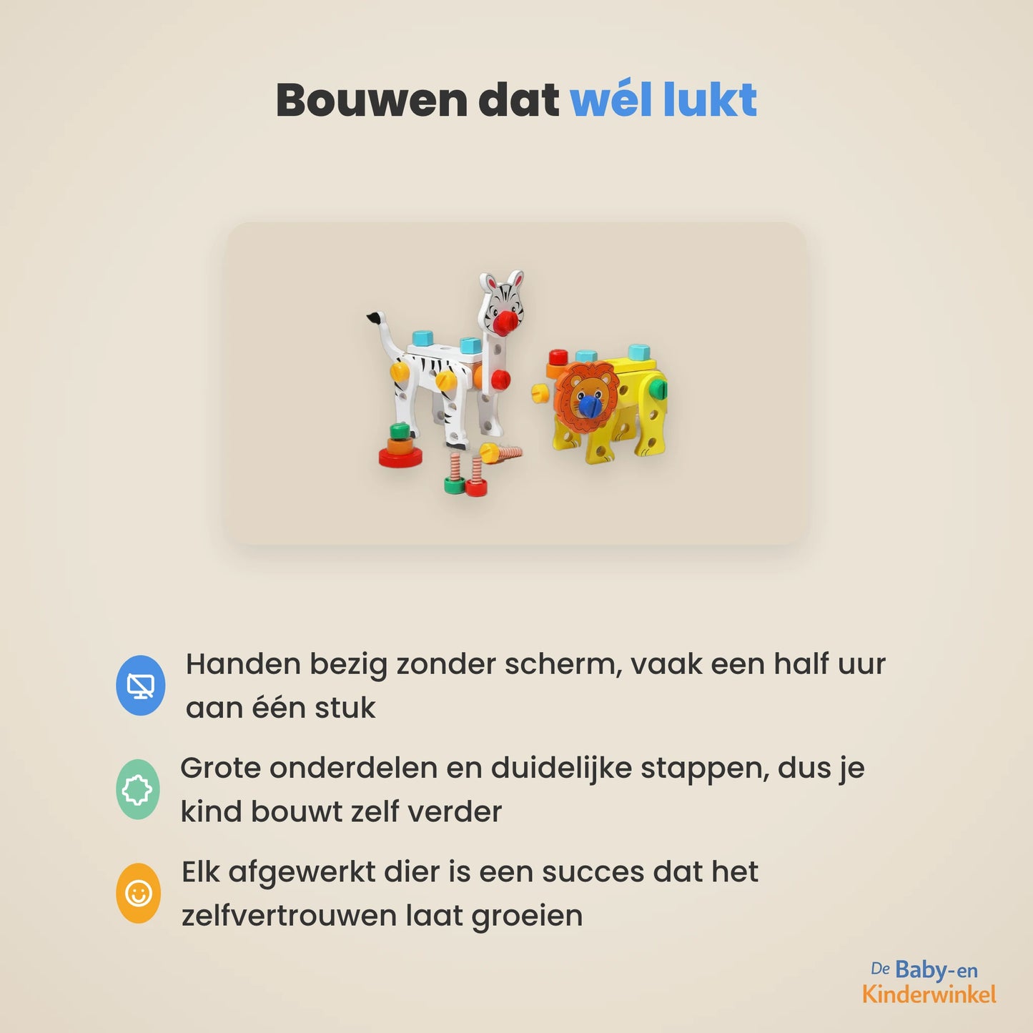 AnimalFix Houten Dieren Toolset voordelen