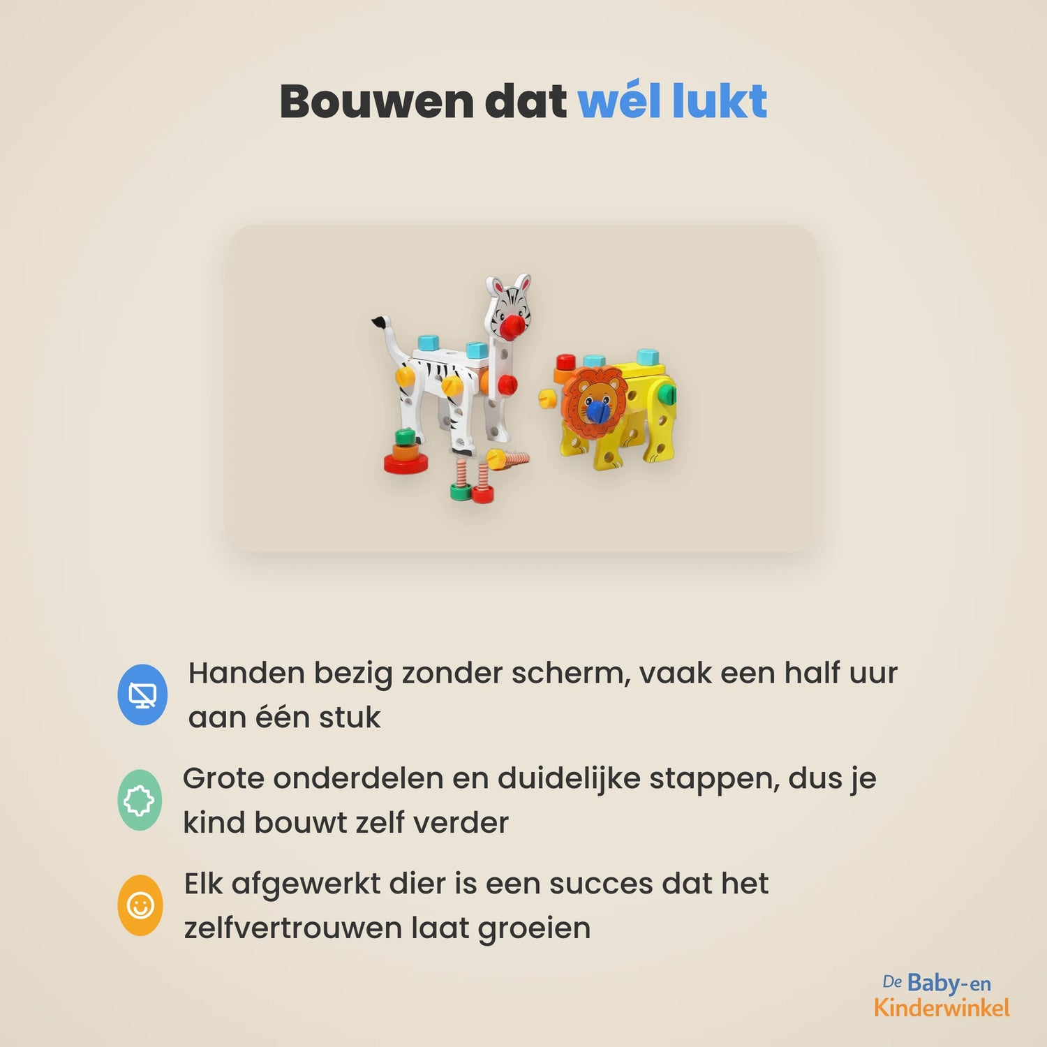 AnimalFix Houten Dieren Toolset voordelen