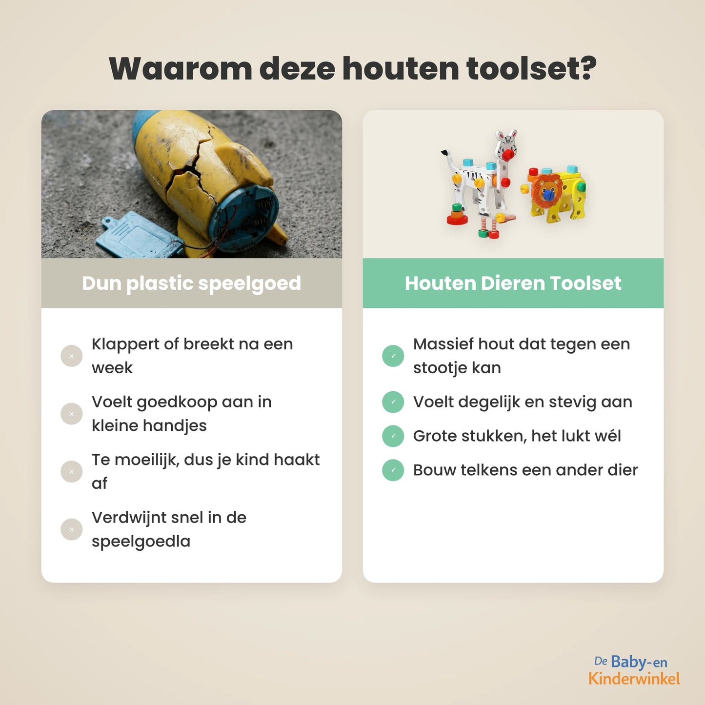 AnimalFix Houten Dieren Toolset vergelijking