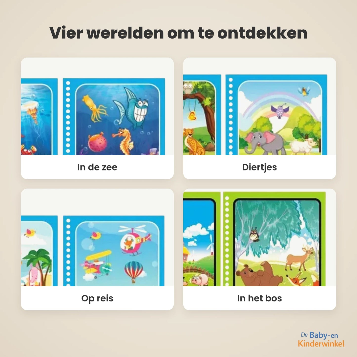 Toverwater Kleurboek: herbruikbaar waterkleurboek, kleuren met alleen water (18 maanden tot 5 jaar)