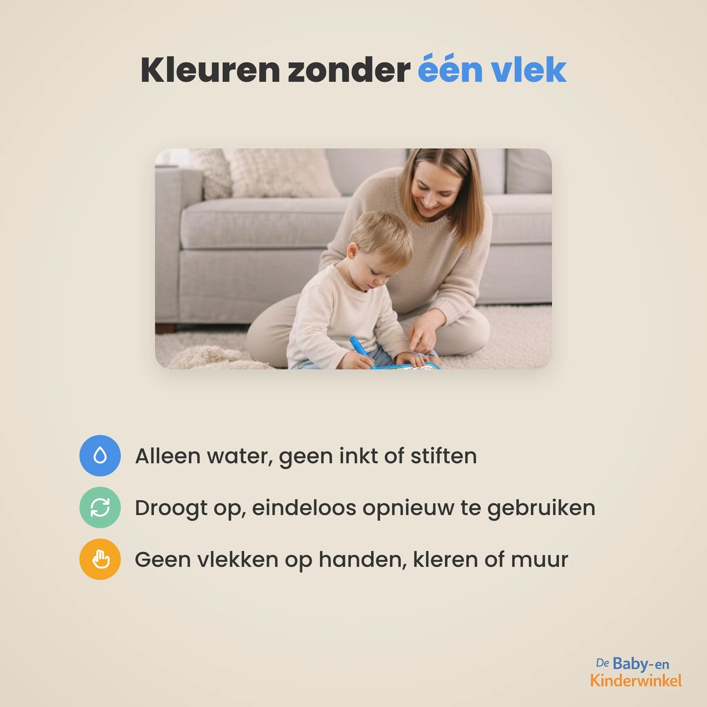 Toverwater Kleurboek: herbruikbaar waterkleurboek, kleuren met alleen water (18 maanden tot 5 jaar)