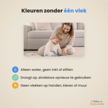 Toverwater Kleurboek: herbruikbaar waterkleurboek, kleuren met alleen water (18 maanden tot 5 jaar)