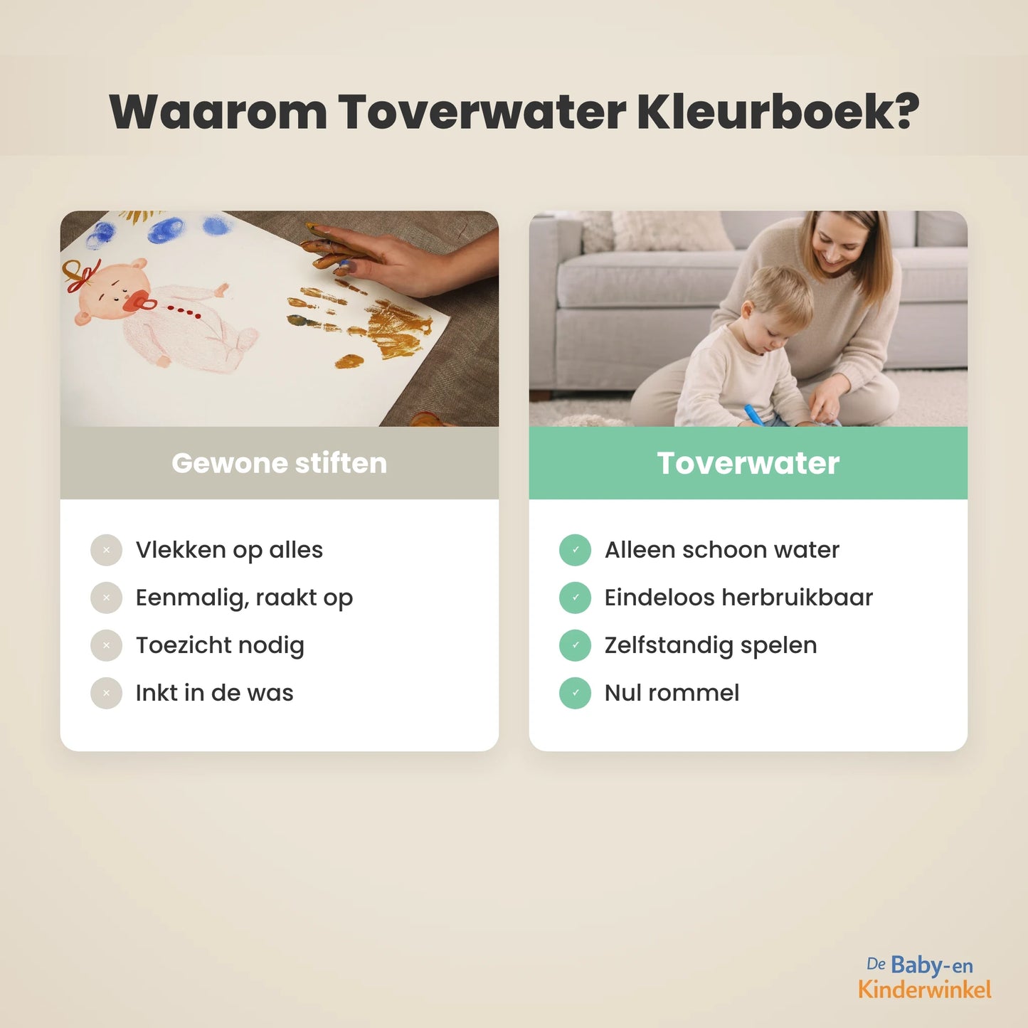 Toverwater Kleurboek: herbruikbaar waterkleurboek, kleuren met alleen water (18 maanden tot 5 jaar)