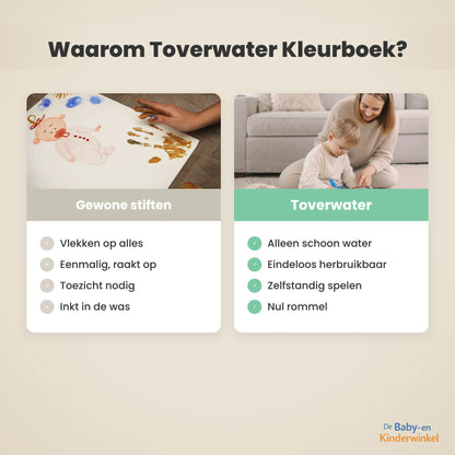 Toverwater Kleurboek: herbruikbaar waterkleurboek, kleuren met alleen water (18 maanden tot 5 jaar)