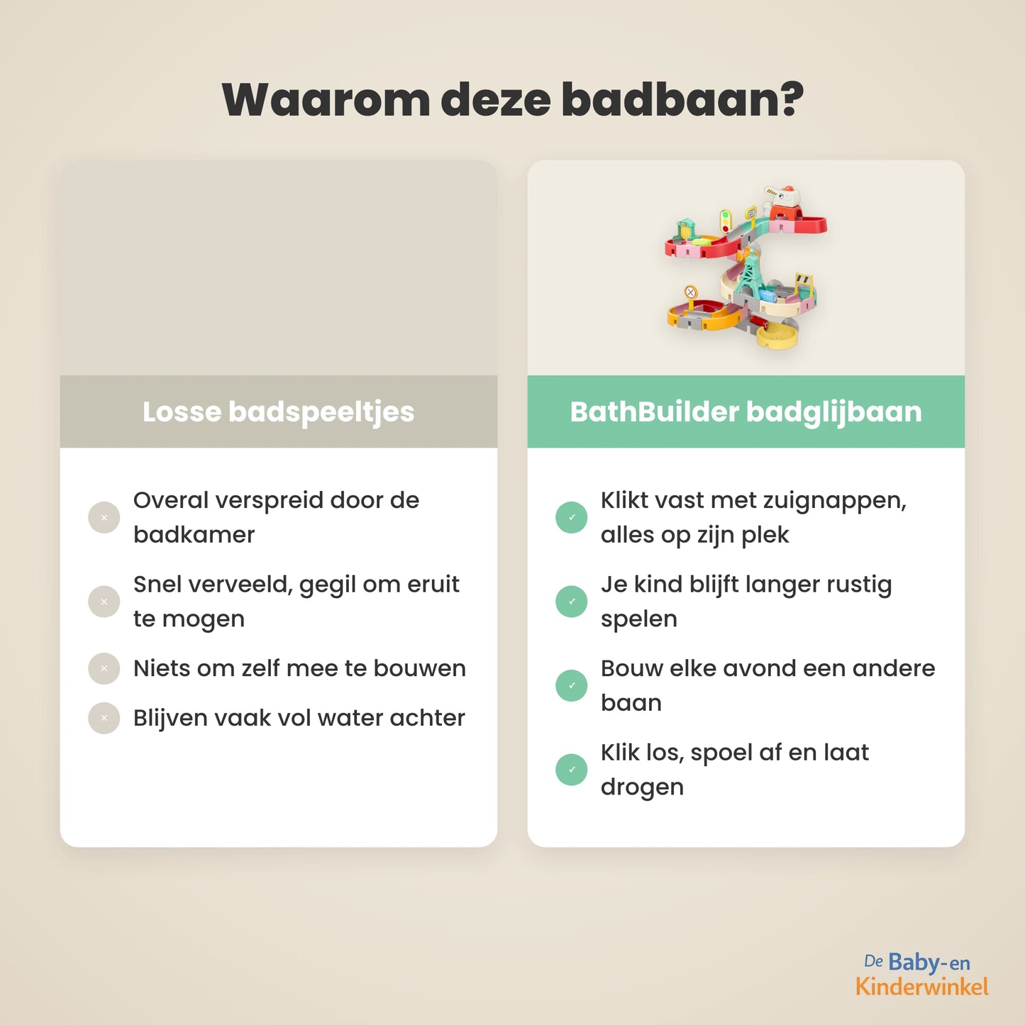 BathBuilder™ badglijbaan: rustig bad zonder gegil (vanaf 3 jaar)