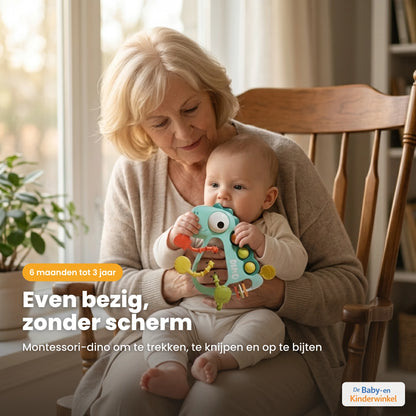 BabyDino™: Montessori trekspeeltje voor grijpen en tandjes (6 maanden tot 3 jaar)