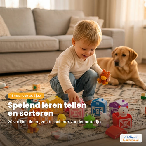 Boerderijdieren Sorteerset: spelend leren tellen en sorteren, zonder scherm (18 maanden tot 5 jaar)
