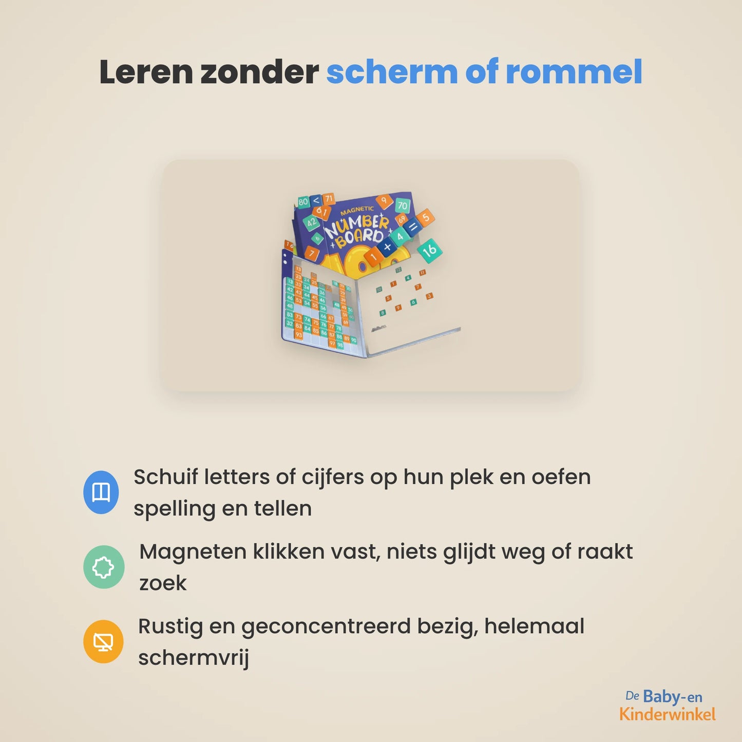 BusyBrain™: spelend leren lezen en rekenen met magneten (vanaf 3 jaar)