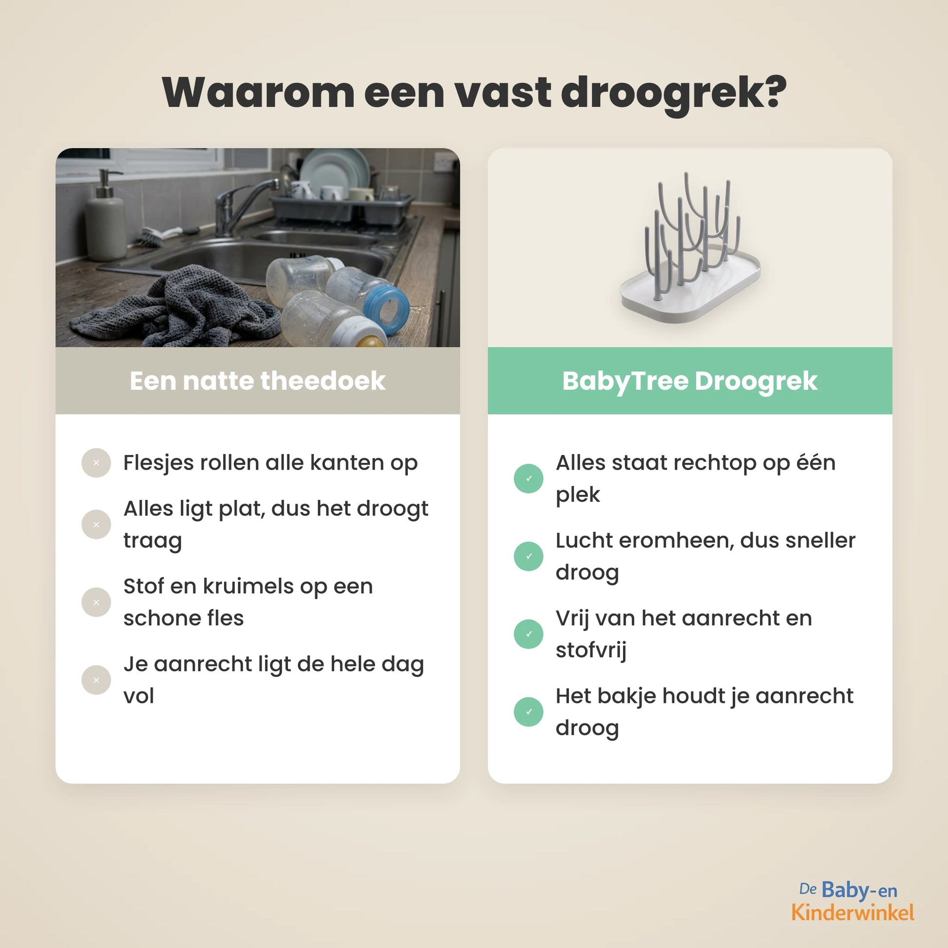BabyTree Droogrek vergelijking