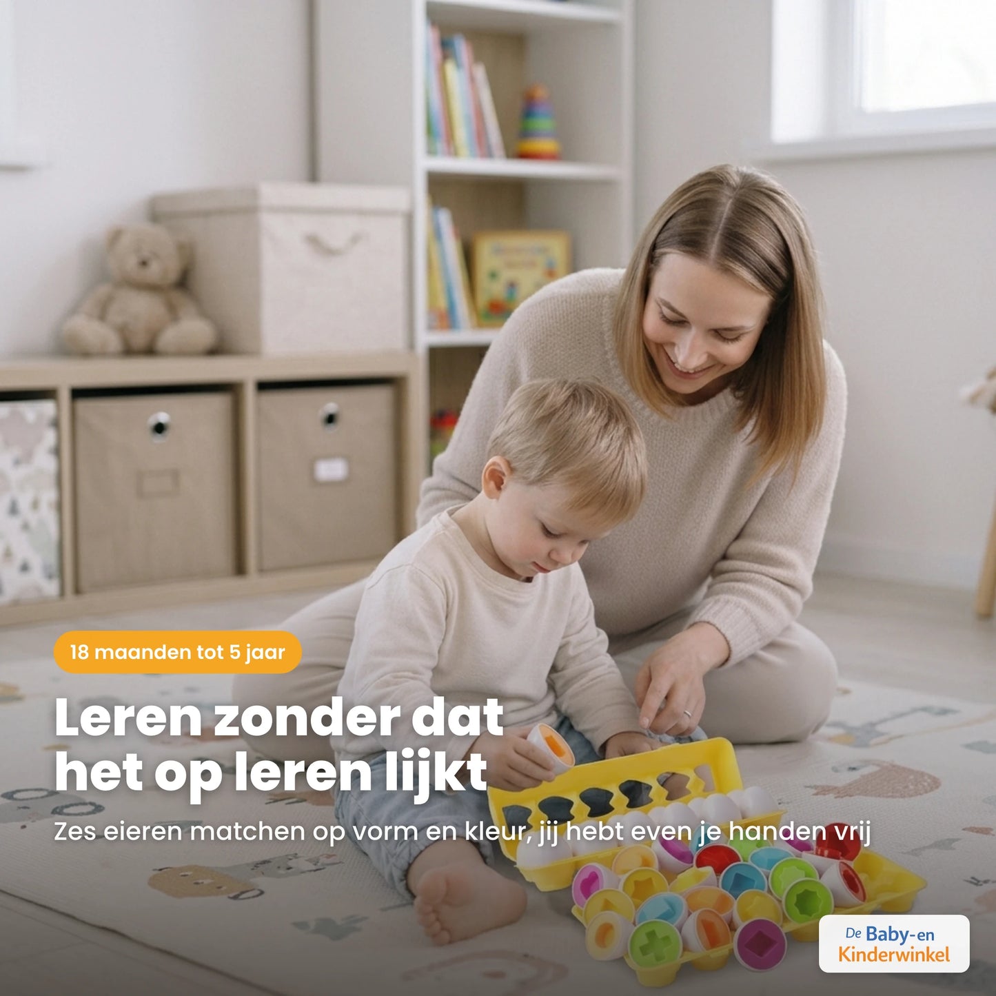 Toddla Geometrische Eieren sfeerbeeld in gebruik