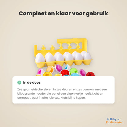 Toddla Geometrische Eieren inhoud en formaat