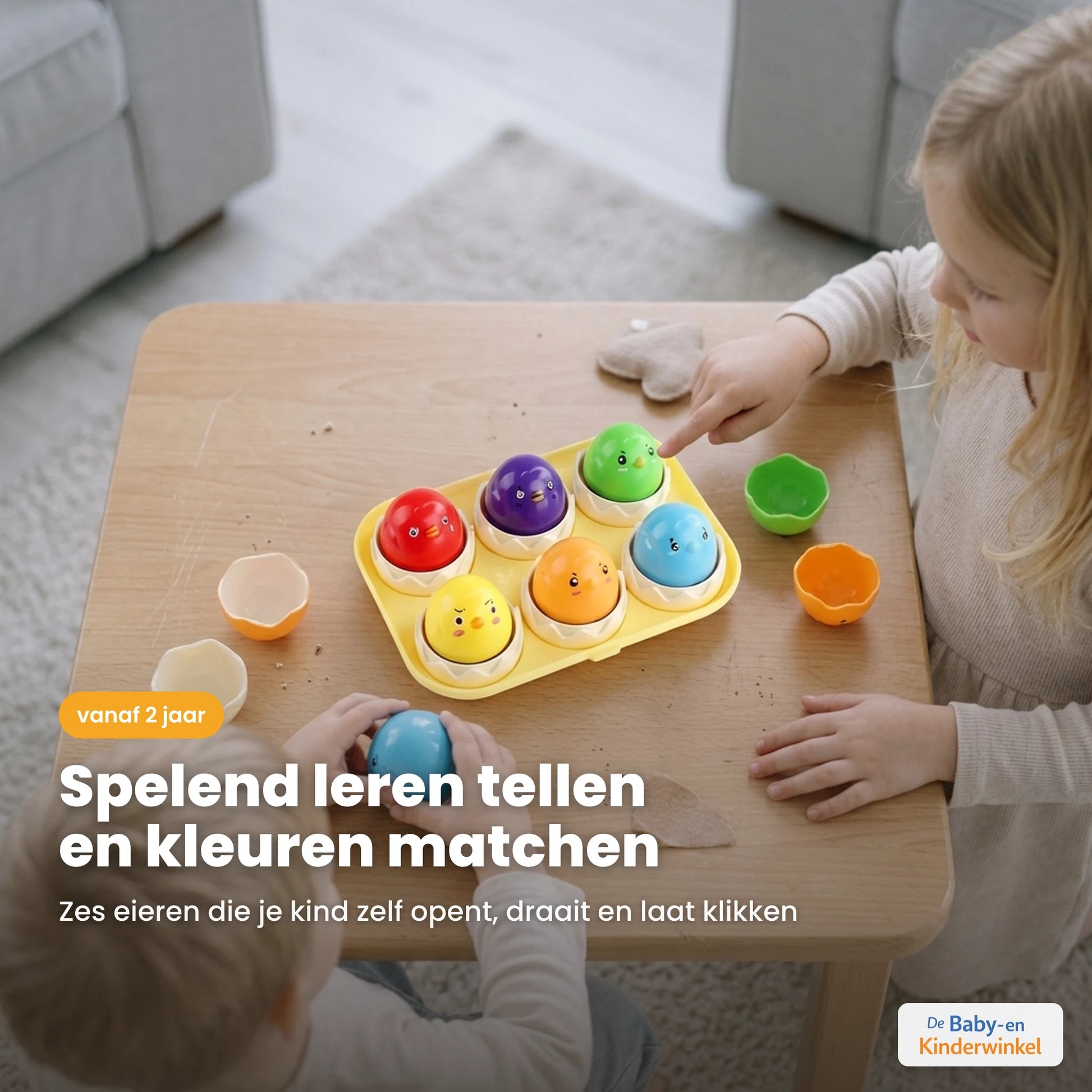 Montessori Eierpuzzel sfeerbeeld in gebruik