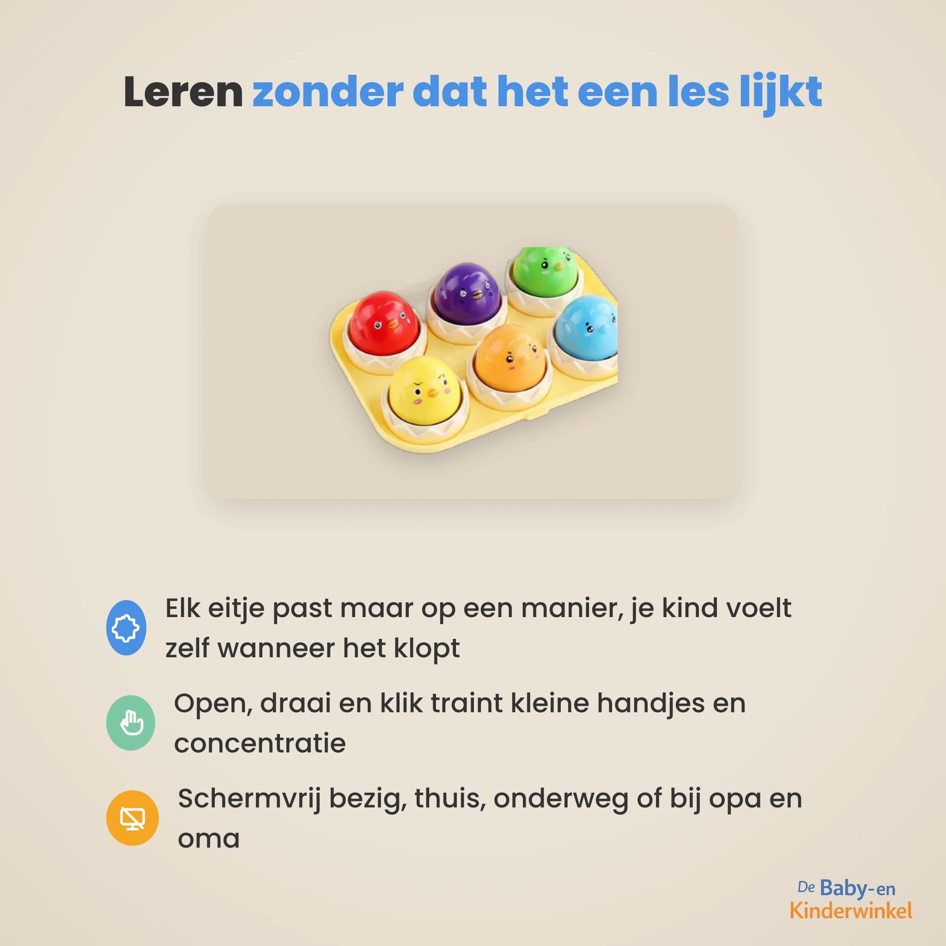 Montessori Eierpuzzel voordelen