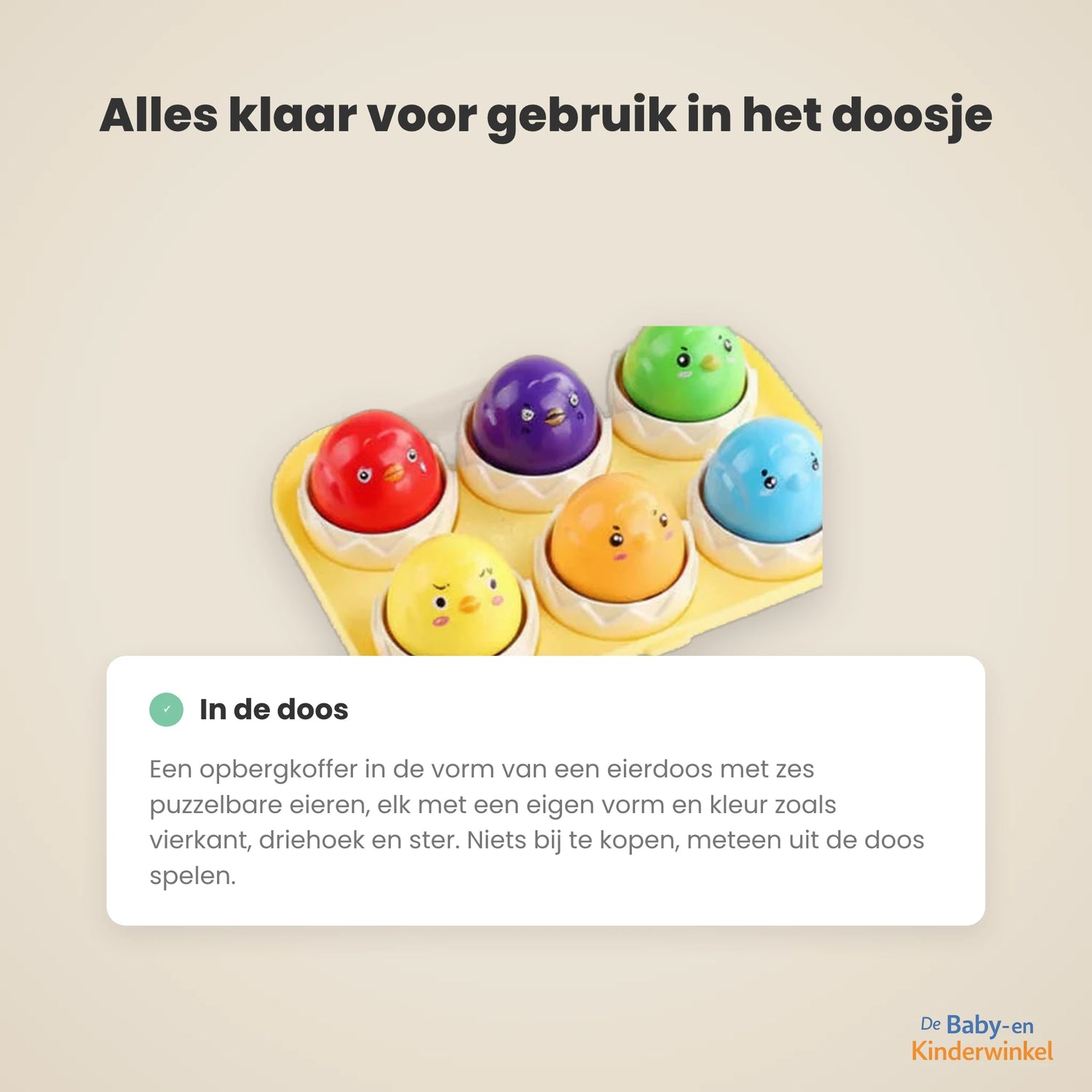 Montessori Eierpuzzel inhoud en formaat
