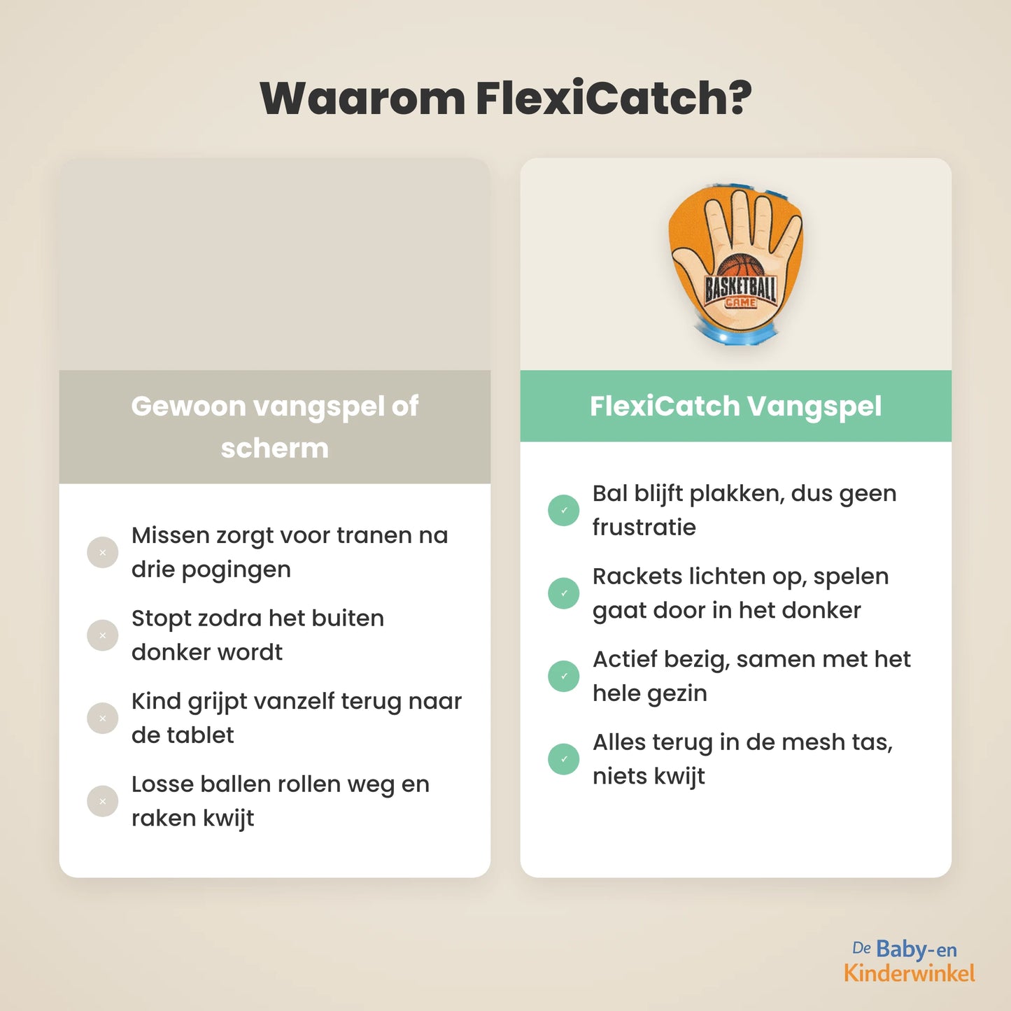 FlexiCatch™: vangspel dat oplicht in het donker, raak is altijd raak (vanaf 3 jaar)