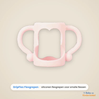 GripFles™ Siliconen Flesgrepen: je baby houdt zelf de fles vast
