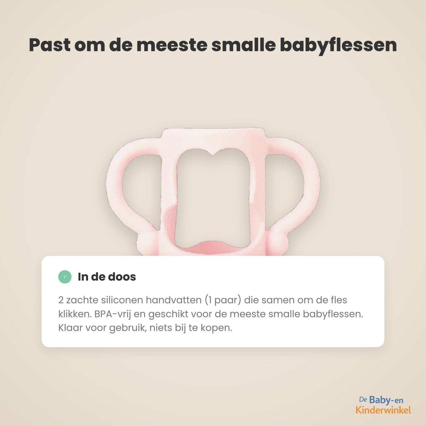 GripFles™ Siliconen Flesgrepen: je baby houdt zelf de fles vast