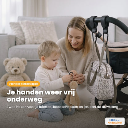 BuggyHook Kinderwagenhaken sfeerbeeld in gebruik
