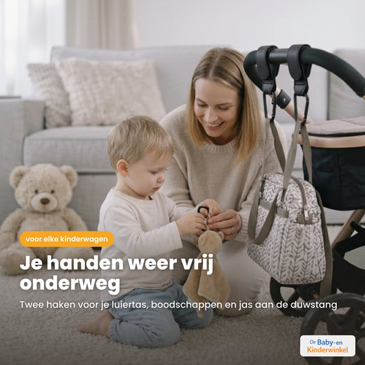BuggyHook Kinderwagenhaken sfeerbeeld in gebruik
