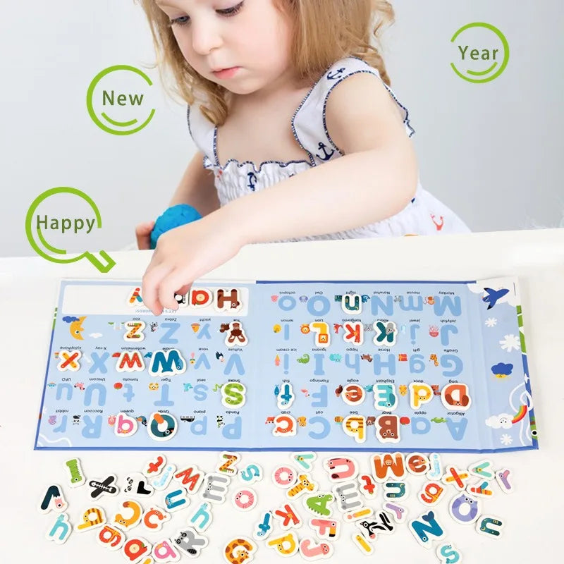 BusyBrain – Engelse woordjes leren & rekenen – Alfabet & Cijfers Puzzelboek