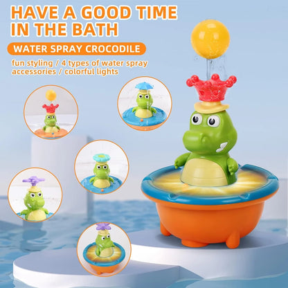 Light Up Crocodile Bath Toy – Interactief & Waterplezier – Krokodil Fontein Badspeelgoed